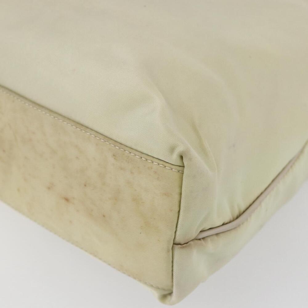 PRADA Tote Bag Nylon Ivory Gold Auth 147996 - Picture 15 of 16